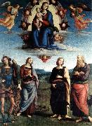 PERUGINO, Pietro Madonna in Glory with the Child and Saints f Sweden oil painting reproduction